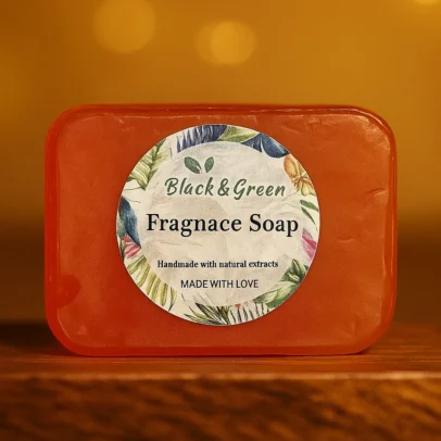 Black and Green Fragrance Soap (Bakhoor) front