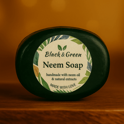 Black and Green Neem Soap